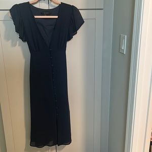 Forever 21 Navy Blue short sleeve day dress